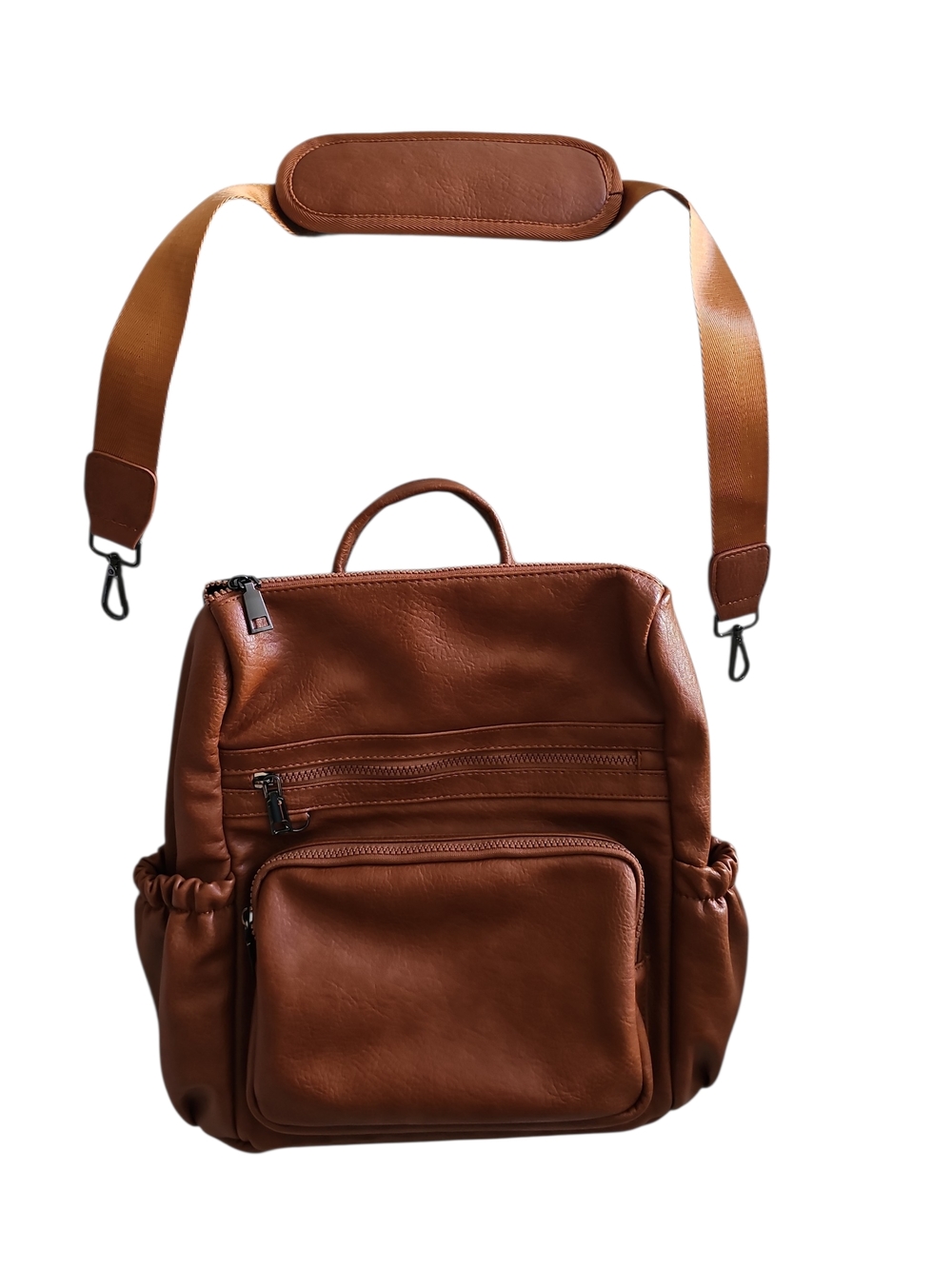 Unbranded Faux Leather Backpack - Classic Daypack - Picture 3 of 6